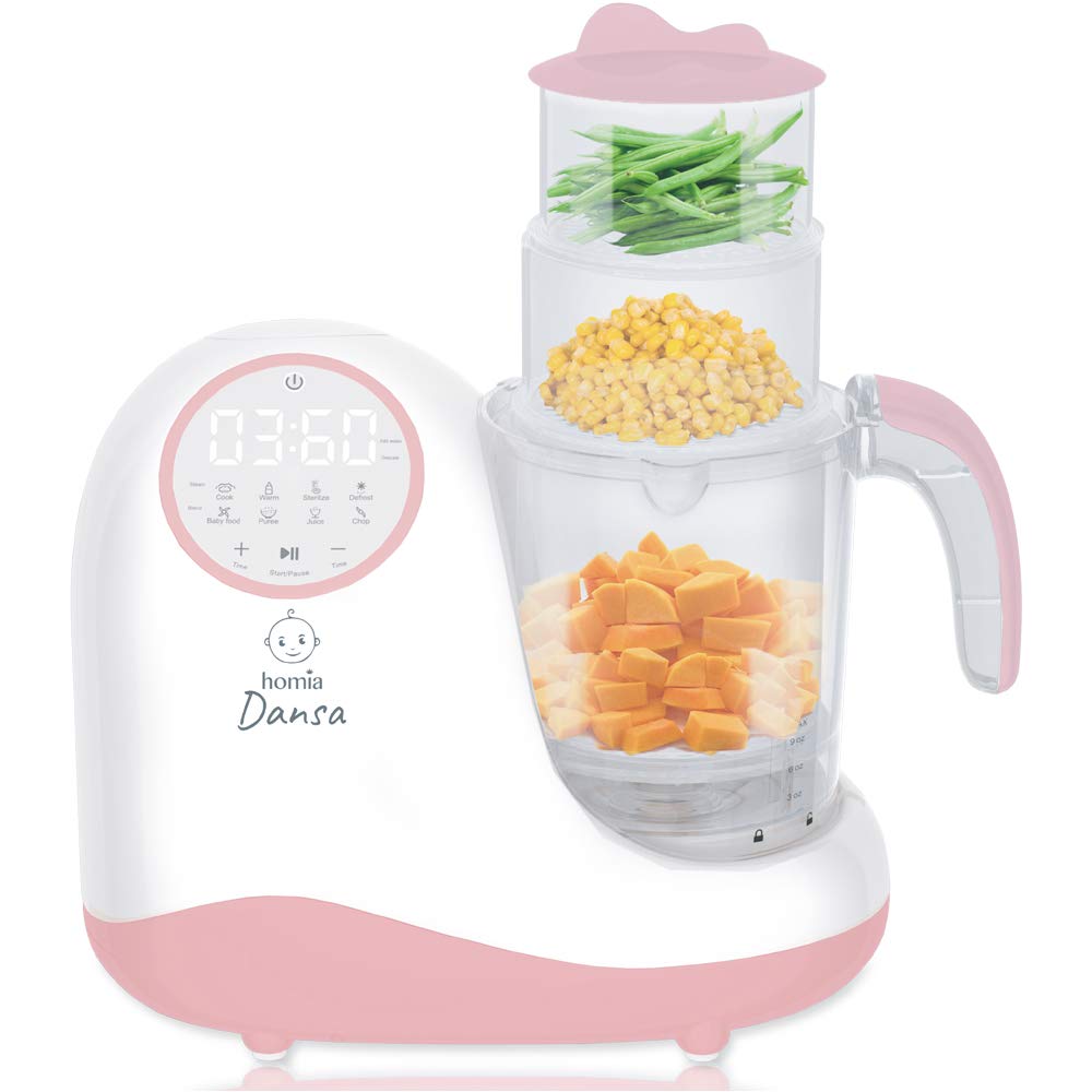 Baby Food Maker Chopper Grinder - Mills and Steamer 8 in 1 Processor for Toddlers - Steam, Blend, Chop, Disinfect, Clean, 20 Oz Tritan Stirring Cup, Touch Control Panel, Auto Shut-Off, 110V Only