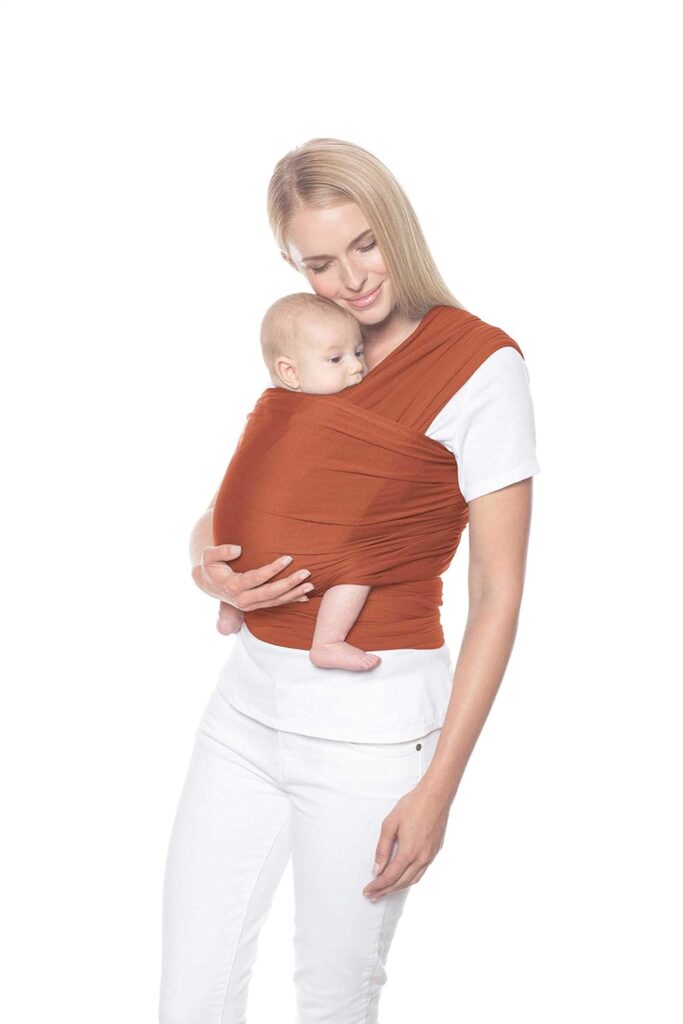 ergobaby aura baby carrier wrap for newborn to toddler 8 25 pounds copper