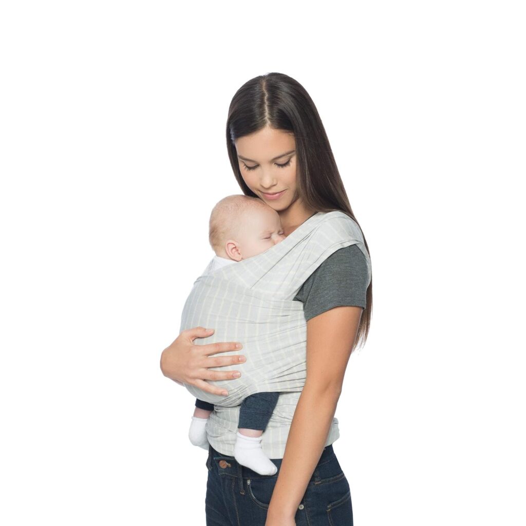 ergobaby aura baby carrier wrap for newborn to toddler 8 25 pounds grey stripes one size pack of 1 1024x1024 1