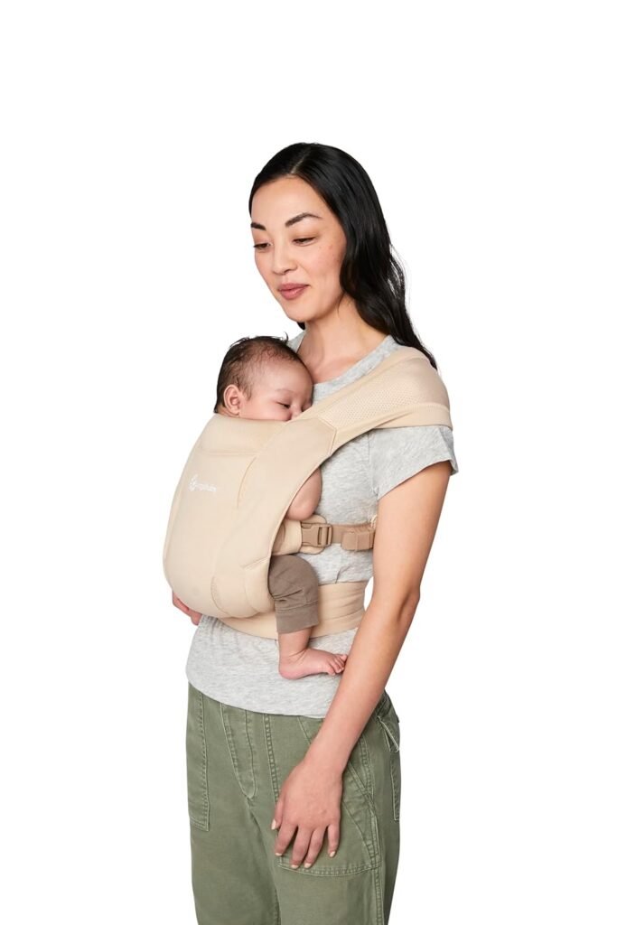 ergobaby embrace cozy newborn essentials baby carrier wrap 7 25 pounds soft air mesh cream