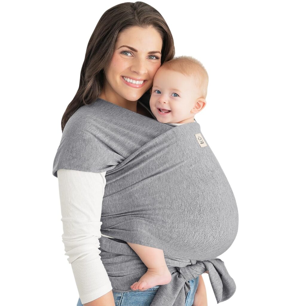 KeaBabies Baby Wrap Carrier - All in 1 Original Breathable Baby Sling, Lightweight,Hands Free Baby Carrier Sling, Baby Carrier Wrap, Baby Carriers for Newborn, Infant,Baby Wraps Carrier (Classic Gray)