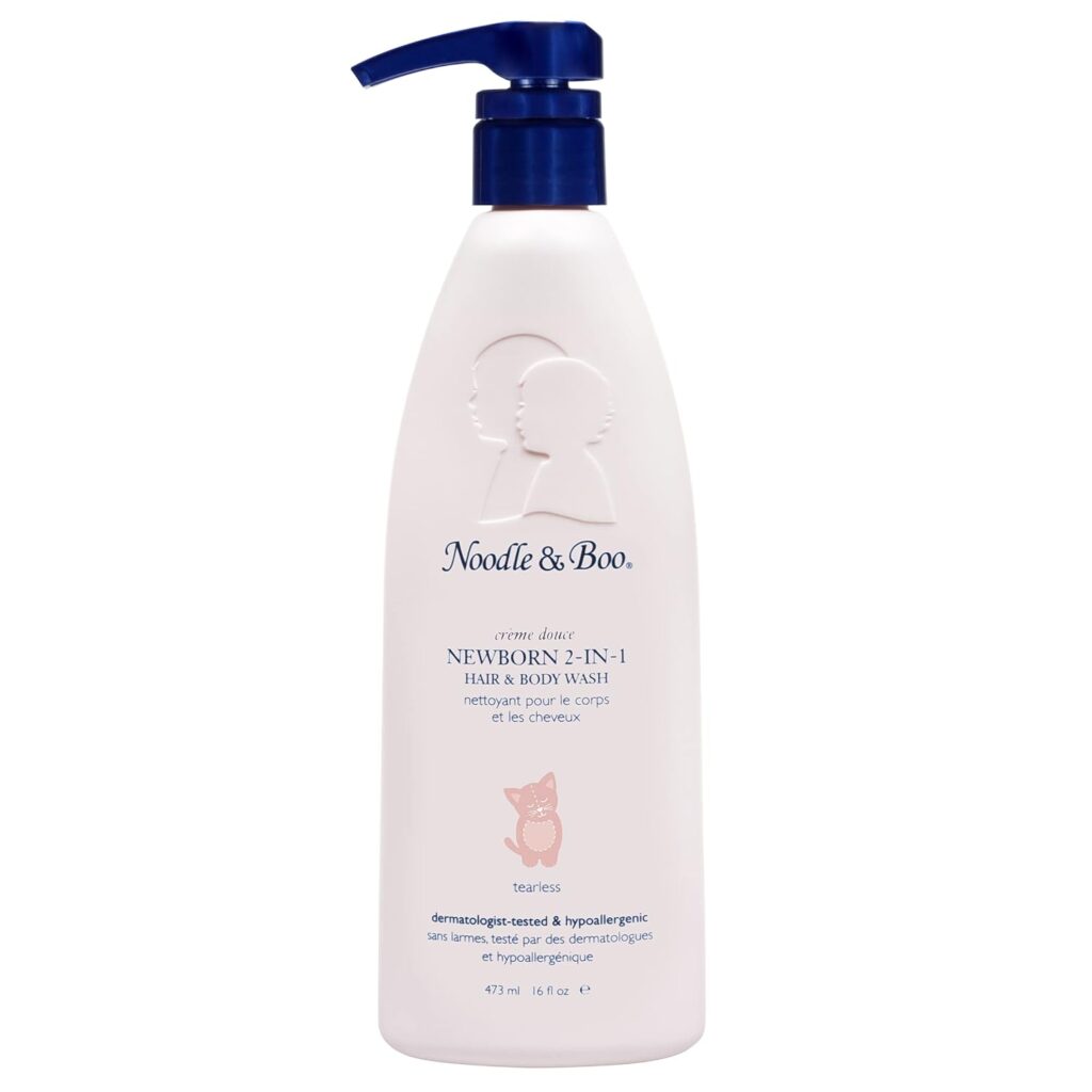 Noodle Boo 2-in-1 Newborn Hair Body Wash for Baby, Tear Free and Hypoallergenic