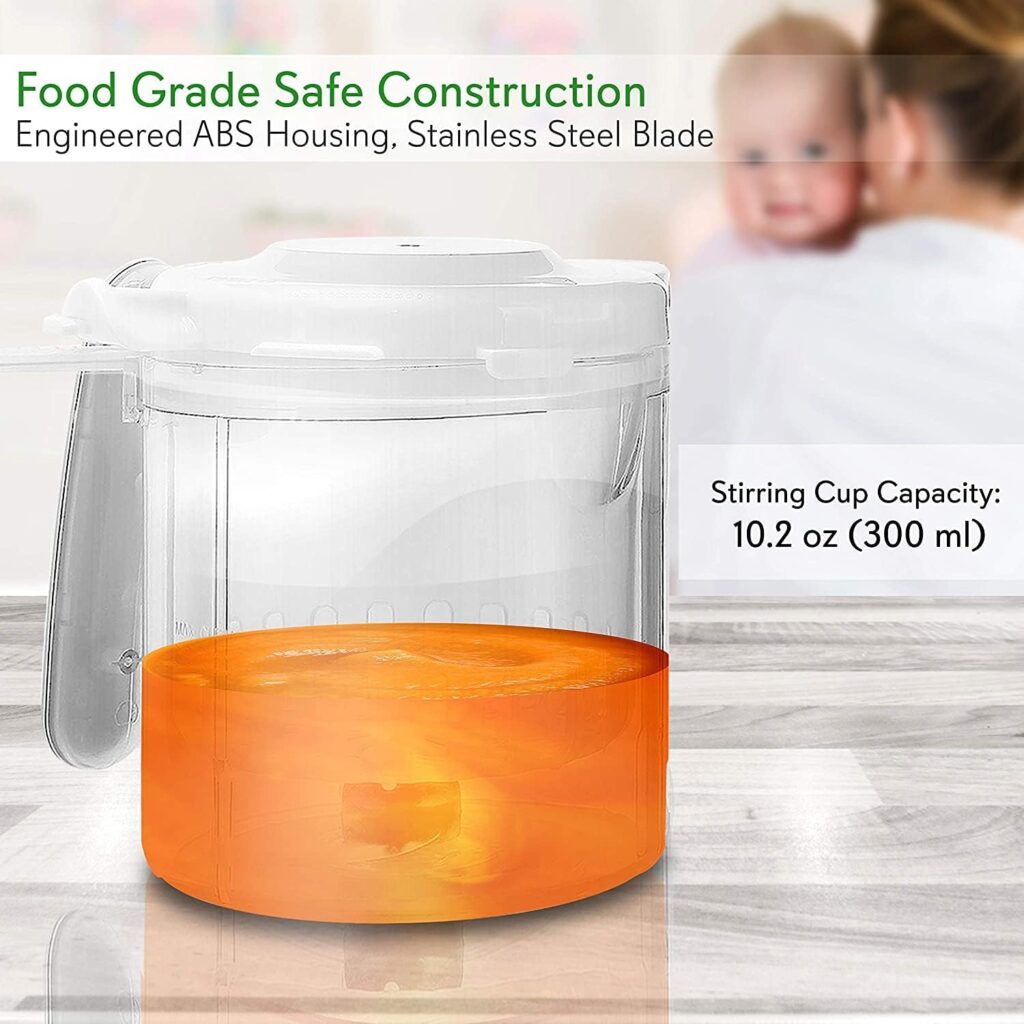 NutriChef Baby Food Maker | 2-in-1 Steam Cooker Puree Blender | Adjustable Steam Timer | Blend Organic Food for Babies, Infants Toddlers | Includes Dishwasher Safe Steam Basket Bowl