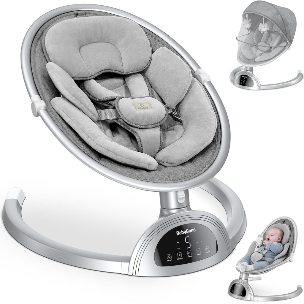 baby swings for infants babybond baby swing infant swing with bluetooth music speaker 3 seat positions 5 point harness b 1024x1024 1