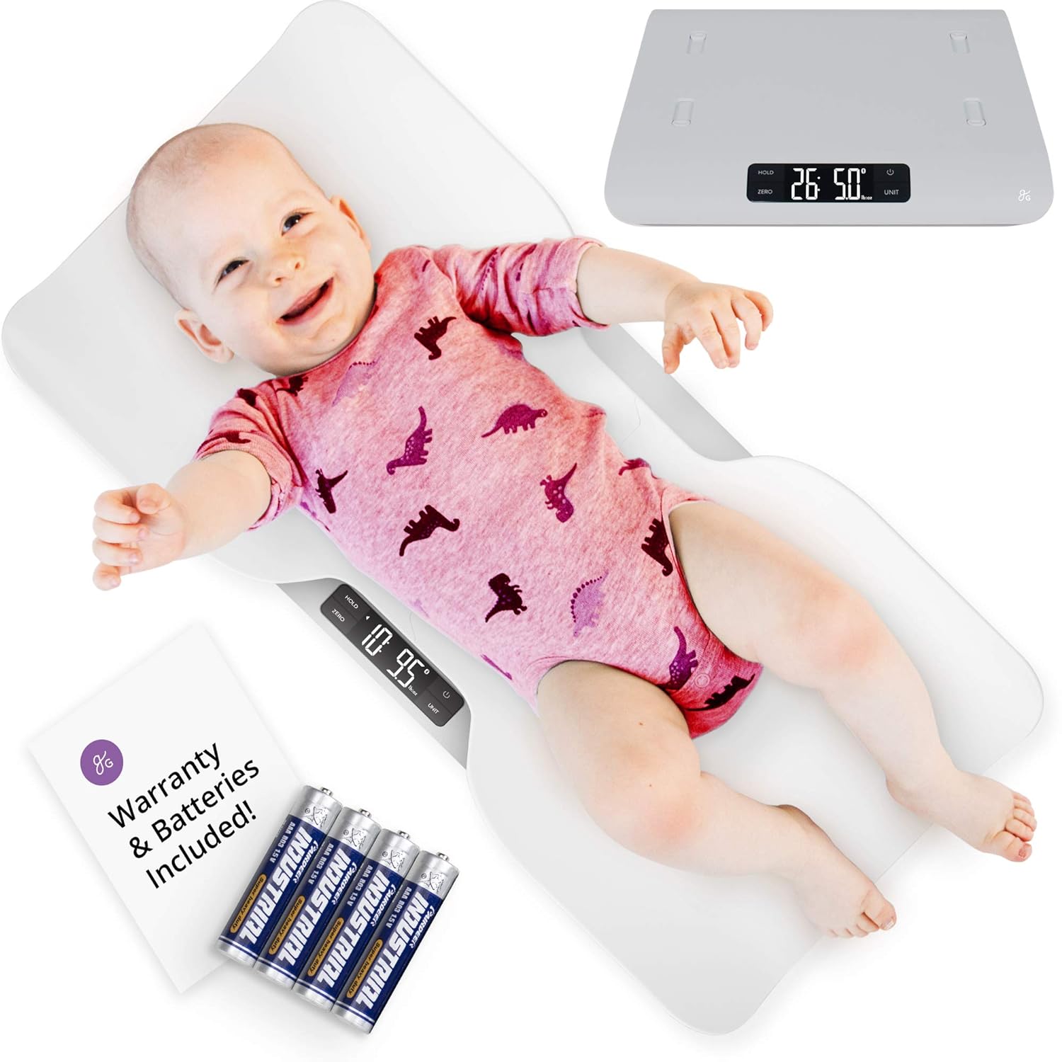 Greater Goods Digital Baby Scale with in-House Algorithm for Wiggly Babies, Infants, and Toddlers