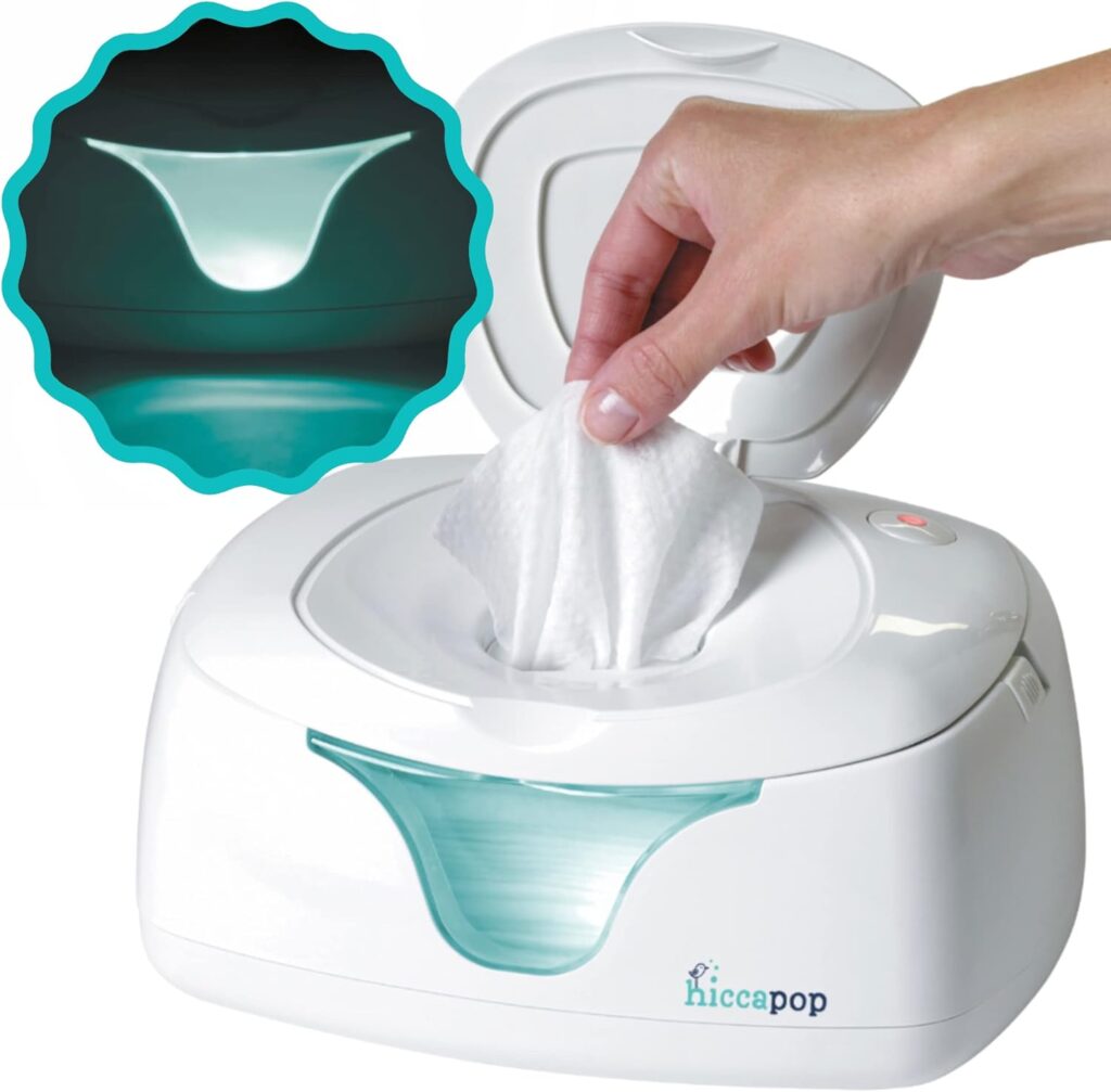 hiccapop baby wipe warmer and baby wet wipes dispenser baby wipes warmer for babies diaper wipe warmer with changing lig 1024x1007 1