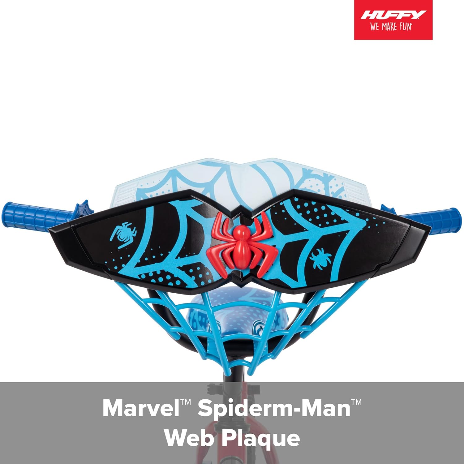 Huffy Marvel Spidey His Amazing Friends 12” Kid’s Bike with Training Wheels, Quick Connect Assembly, Red