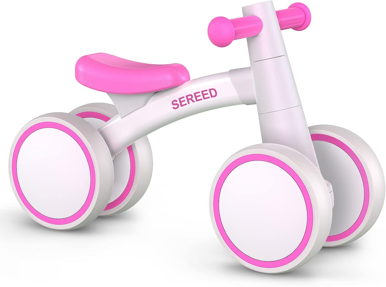 SEREED Baby Balance Bike for 1 Year Old Boys Girls 12-24 Month Toddler Balance Bike, 4 Wheels Toddler First Bike, First Birthday Gifts